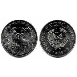 (59) Chipre. 1986. 1 Pound (SC)