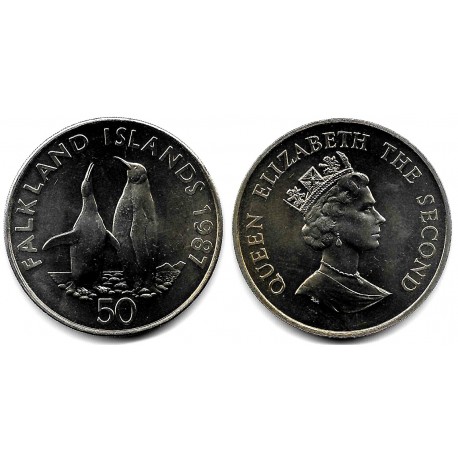(25) Islas Malvinas. 1987. 50 Pence (SC)