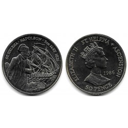 (8) Santa Helena & Ascensión. 1986. 50 Pence (SC-)