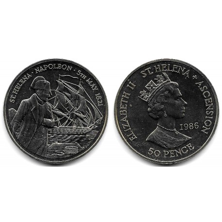 (8) Santa Helena & Ascensión. 1986. 50 Pence (SC-)