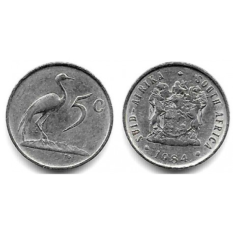 (84) Sudáfrica. 1984. 5 Cents (MBC)