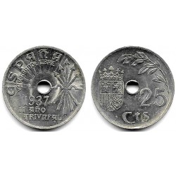 Estado Español. 1937. 25 Céntimos (EBC)