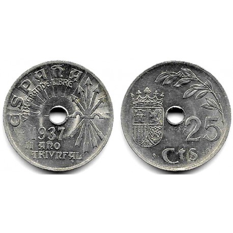 Estado Español. 1937. 25 Céntimos (EBC)