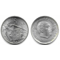 Estado Español. 1957*(65). 5 Pesetas (EBC)