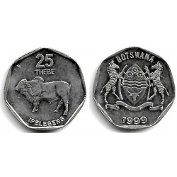 (28) Botswana. 1999. 25 Thebe (MBC+)