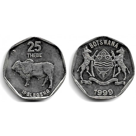 (28) Botswana. 1999. 25 Thebe (MBC+)