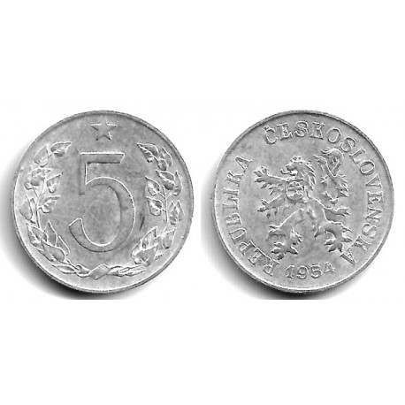 (37) Checoslovaquia. 1954. 5 Haleru (MBC)