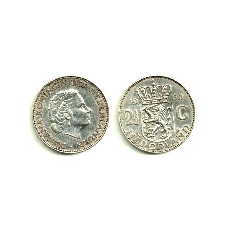 (185) Países Bajos. 1960. 2 ½ Gulden (MBC) (Plata)