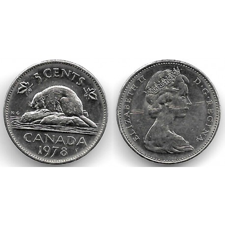 (60.1) Canadá. 1978. 5 Cents (MBC/MBC-)