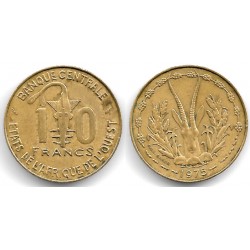 (1a) Estados África Oeste. 1975. 10 Francs (MBC)