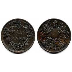(447.1) India Británica. 1835. Half Anna (MBC)