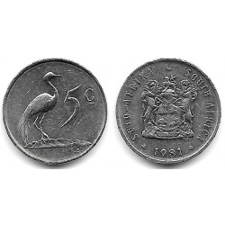 (84) Sudáfrica. 1981. 5 Cents (MBC+)