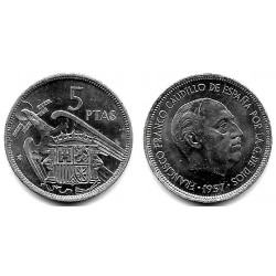 Estado Español. 1957*(72). 5 Pesetas (SC)