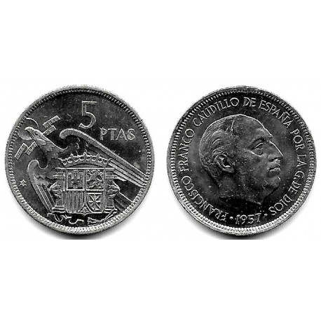 Estado Español. 1957*(72). 5 Pesetas (SC)