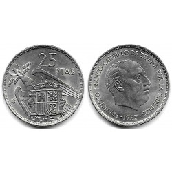 Estado Español. 1957*(70). 25 Pesetas (SC-)