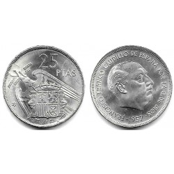 Estado Español. 1957*(68). 25 Pesetas (SC)