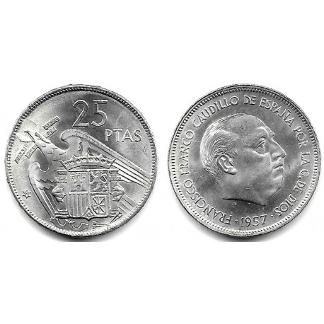 Estado Español. 1957*(68). 25 Pesetas (SC)