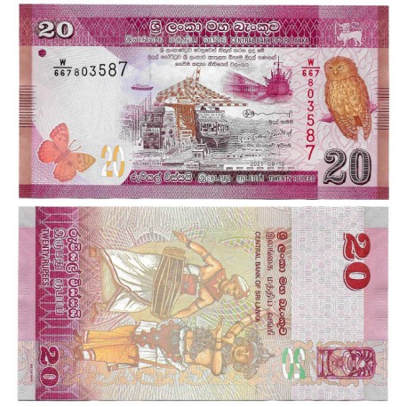 (123) Sri Lanka. 2021. 20 Rupees (SC)