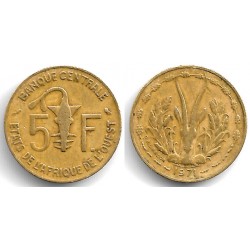 (2a) Estados África Oeste. 1971. 5 Francs (BC+)
