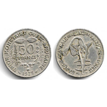 (6) Estados África Oeste. 1975. 50 Francs (MBC)
