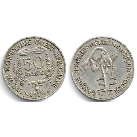 (6) Estados África Oeste. 1976. 50 Francs (MBC)