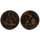 Gobierno Provisional. 1870. 10 Céntimos (BC/BC-) Ceca de Barcelona OM