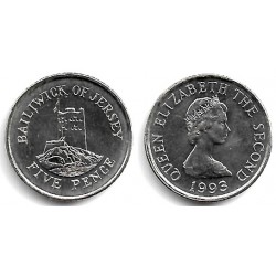 (56.2) Jersey. 1993. 5 Pence (SC)