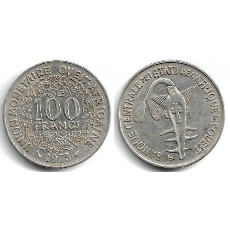 (4) Estados África Oeste. 1975. 100 Francs (MBC)