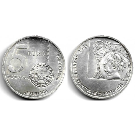 Portugal. 2003. 5 Euro (EBC+) (Plata)