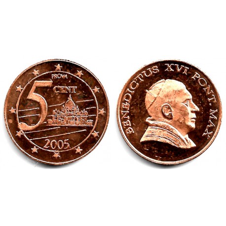 Ciudad del Vaticano. 2005. 5 Cents (EBC) Prueba