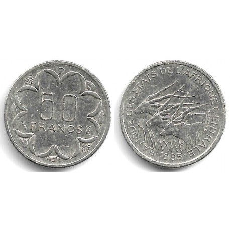 (11) Estados África Central. 1985. 50 Francs (BC) D, Gabón