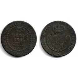 Isabel II. 1850. ½ Real (BC/BC-) Ceca de Jubia