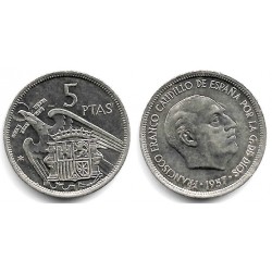 Estado Español. 1957*(71). 5 Pesetas (EBC+)
