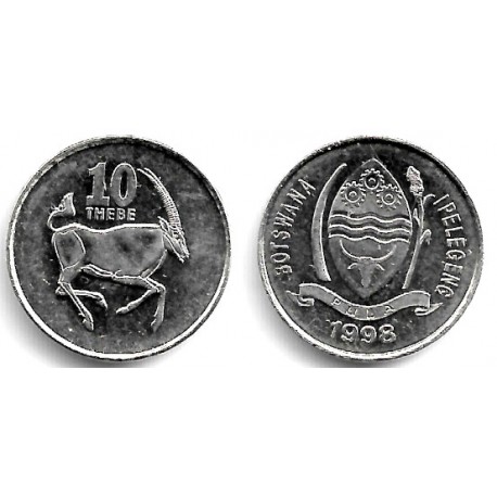 (27) Botswana. 1998. 10 Thebe (EBC+)