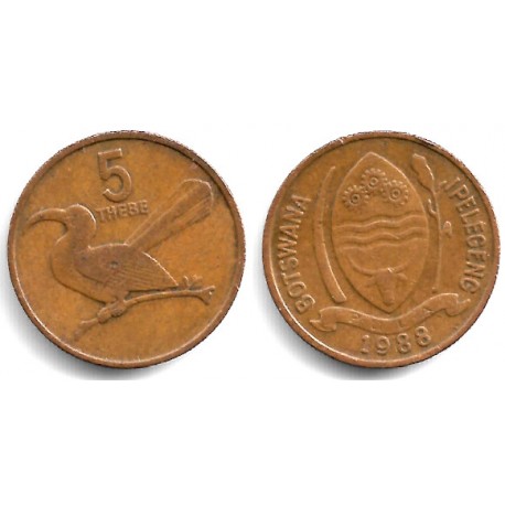 (4) Botswana. 1988. 5 Thebe (BC)
