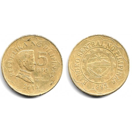 (272) Filipinas. 2014. 5 Piso (BC+)