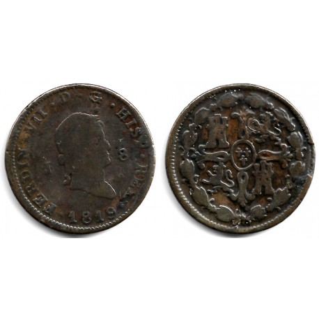 Fernando VII. 1819. 8 Maravedí (BC/BC-) Ceca de Jubia