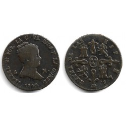 Isabel II. 1849. 4 Maravedí (BC/BC+) Ceca de Segovia