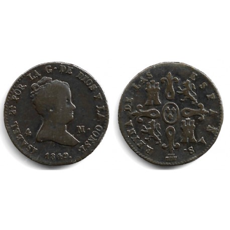 Isabel II. 1849. 4 Maravedí (BC/BC+) Ceca de Segovia