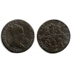 Isabel II. 1837. 8 Maravedí (BC/BC-) Ceca de Segovia