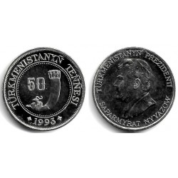 (5) Turkmenistán. 1993. 50 Tenge (SC)