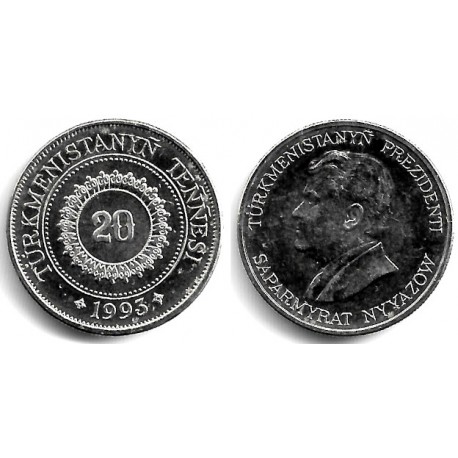 (4) Turkmenistán. 1993. 20 Tenge (SC)