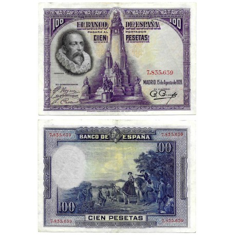 España. 1928. 100 Pesetas (MBC) Sin Serie