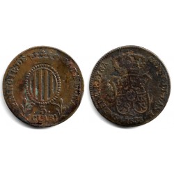 Isabel II. 1838. 3 Cuartos (BC/BC-) Ceca de Cataluña