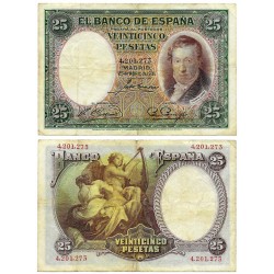 España. 1931. 25 Pesetas (BC+/BC) Sin Serie
