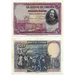 España. 1928. 50 Pesetas (MBC) Serie C