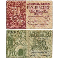 Barcelona. 1937. 1,50 Pesetas (BC) Serie B, Roturas