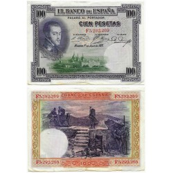 España. 1925. 100 Pesetas (BC+) Serie F
