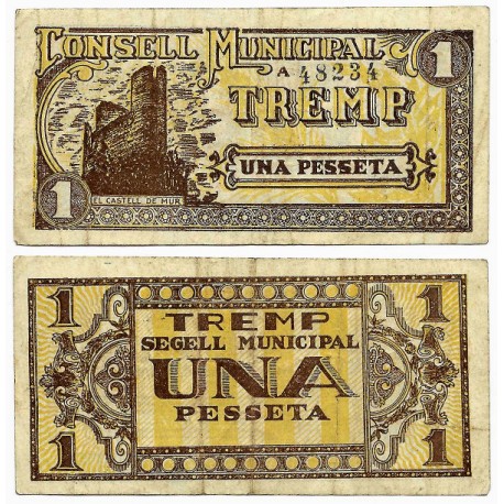 Tremp. 1937. 1 Peseta (BC)