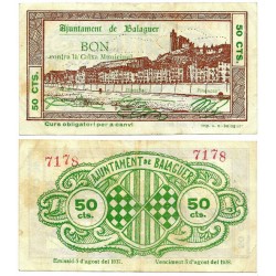 Balaguer. 1937. 50 Céntimos (MBC-)